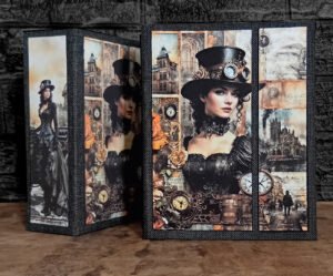 Scrapbook con tema steampunk